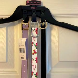 BETSEY JOHNSON SIZE LARGE SET OF 3 BELTS NWT RETAIL 40.00